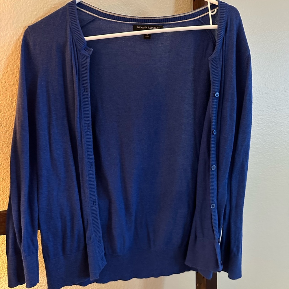 Banana Republic Cobalt Blue Cardigan Sweater